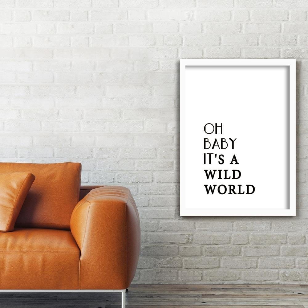 Glezna baltā rāmī - Wild World Home Trends DECO