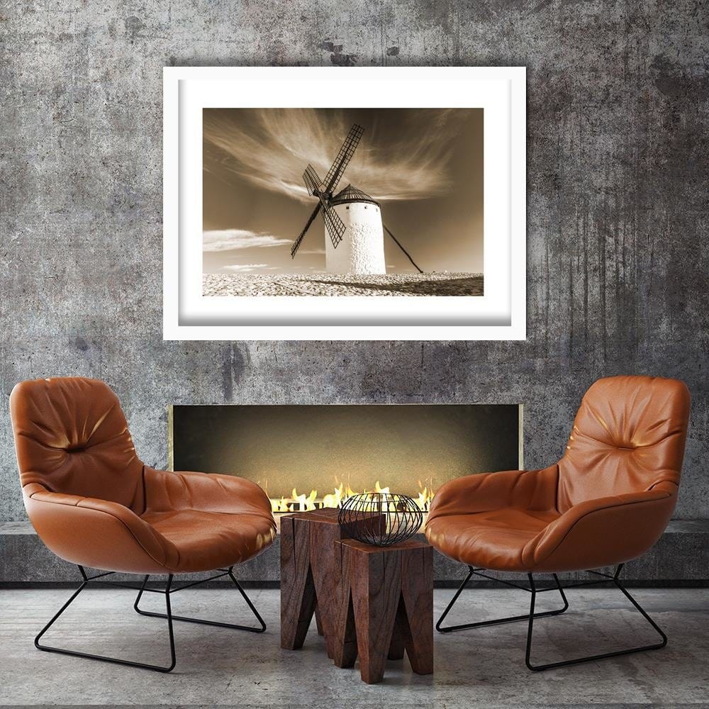 Glezna baltā rāmī - Windmill 1 Home Trends DECO