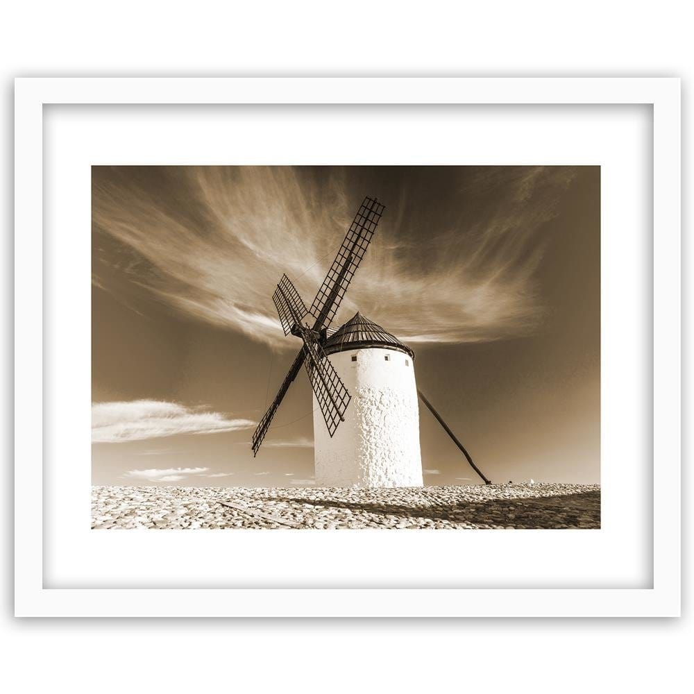 Glezna baltā rāmī - Windmill 1 Home Trends DECO