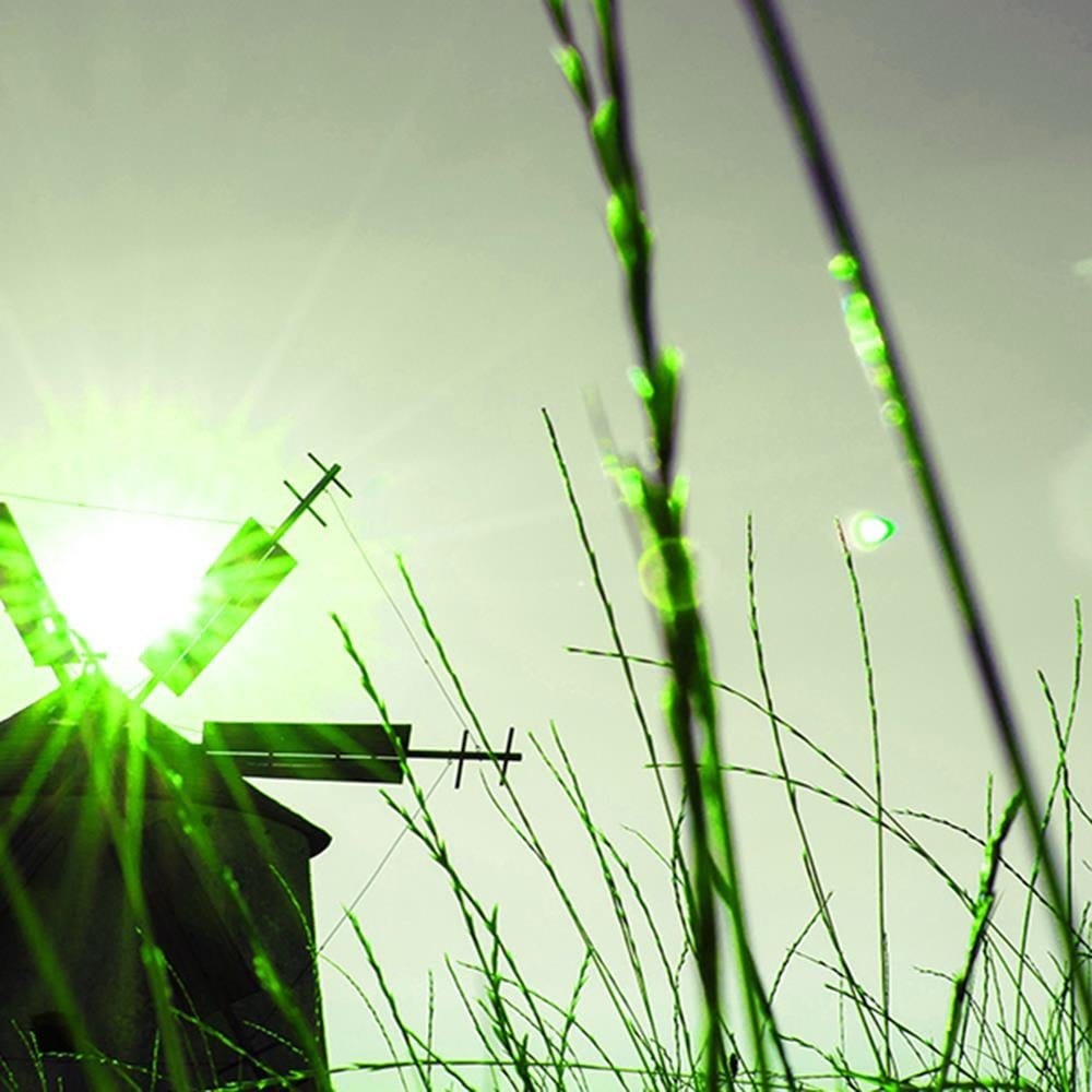 Glezna baltā rāmī - Windmill At Sunset 4 Home Trends DECO