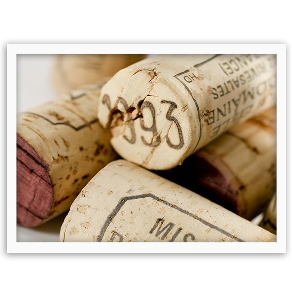 Glezna baltā rāmī - Wine Corks 2 Home Trends DECO