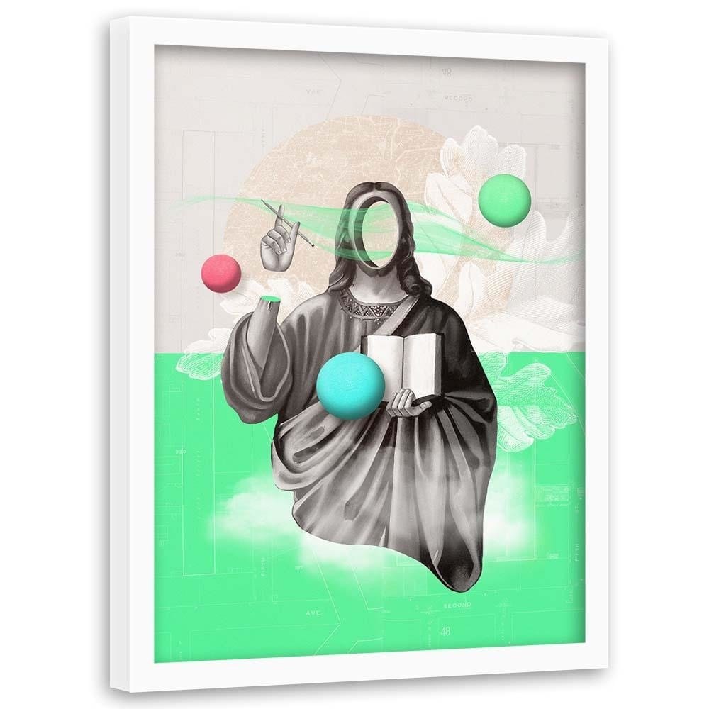 Glezna baltā rāmī - With No Face Home Trends DECO