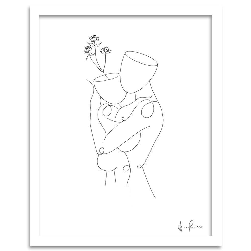 Glezna baltā rāmī - Woman And The Child Home Trends DECO