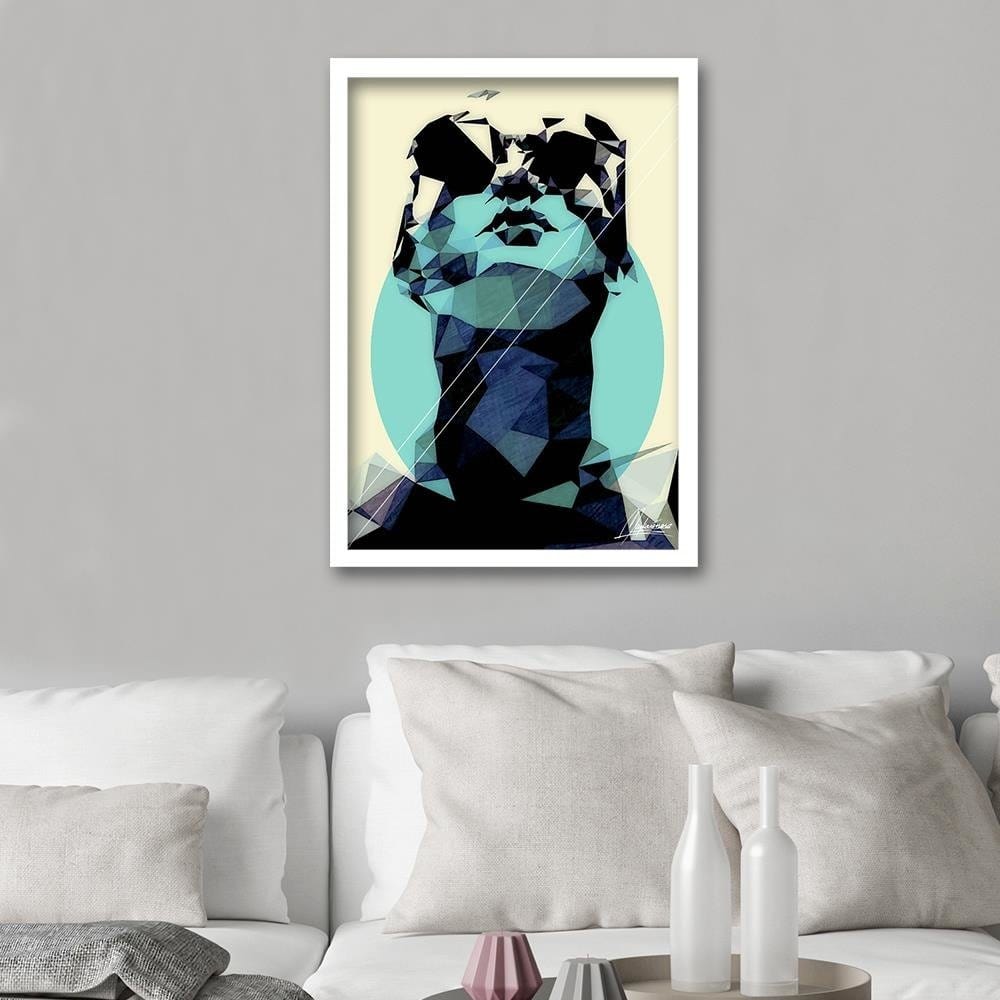 Glezna baltā rāmī - Woman In Glasses 1 Home Trends DECO