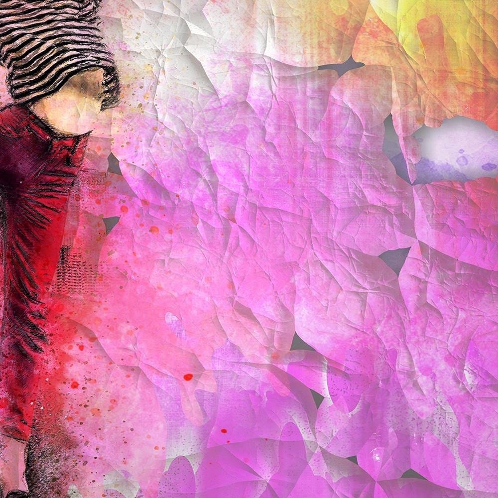 Glezna baltā rāmī - Woman Leaping With Joy Home Trends DECO