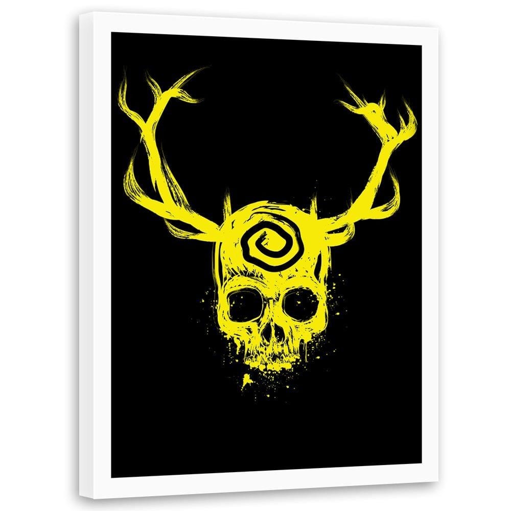 Glezna baltā rāmī - Yellow King Yellow Home Trends DECO
