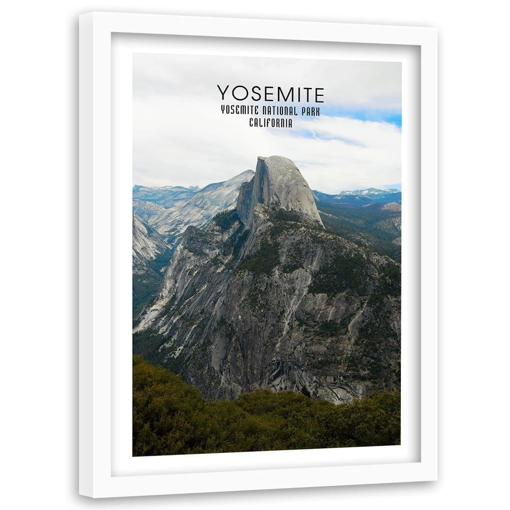 Glezna baltā rāmī - Yosemite National Park Home Trends DECO