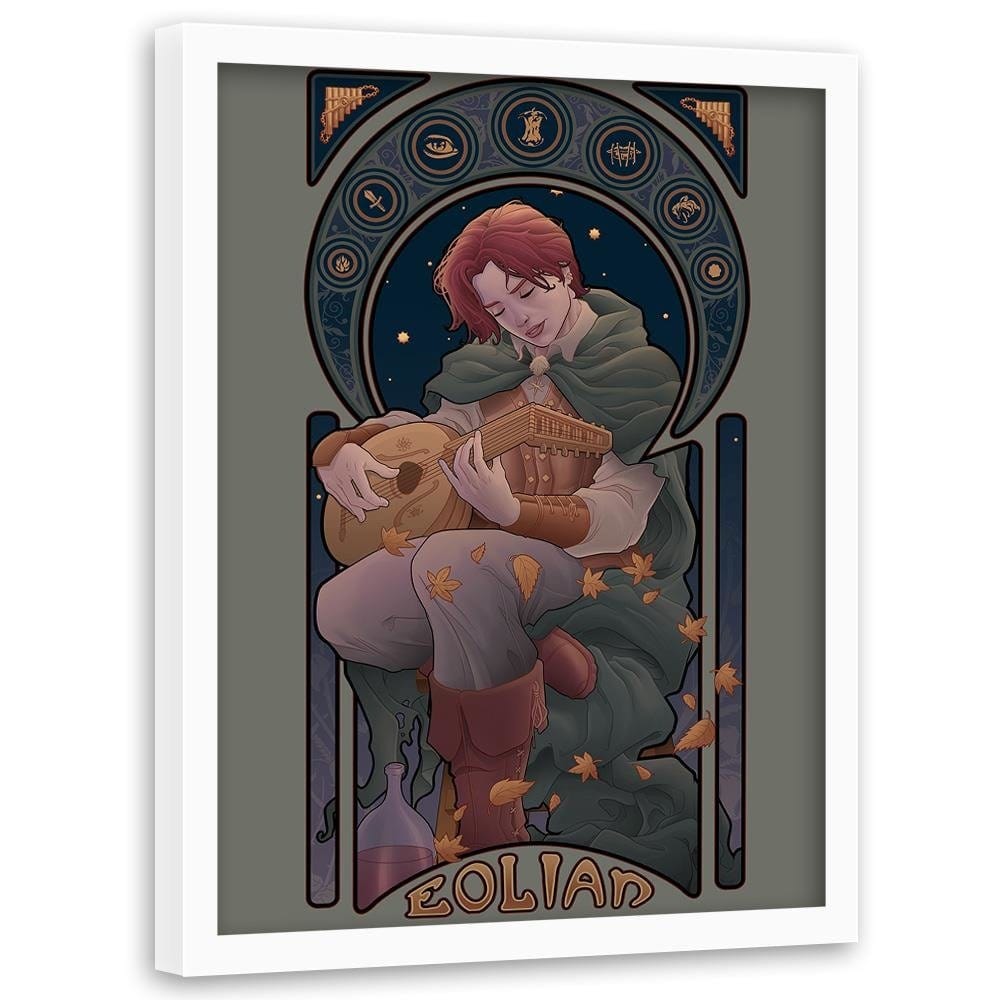 Glezna baltā rāmī - Young Musician Home Trends DECO