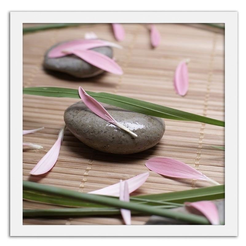 Glezna baltā rāmī - Zen flower petals Home Trends DECO