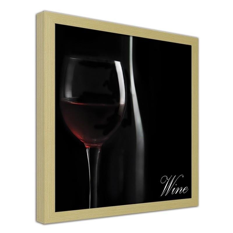 Glezna bēšā rāmī - A glass of red wine Home Trends DECO