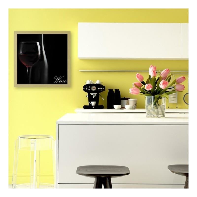 Glezna bēšā rāmī - A glass of red wine Home Trends DECO