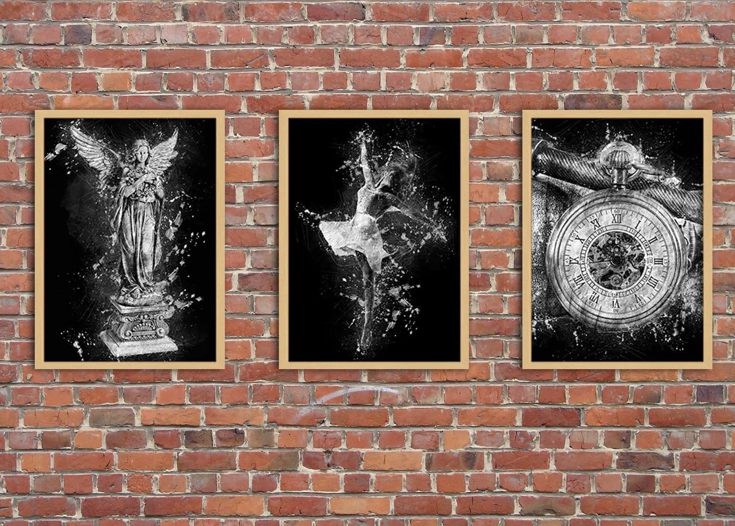 Glezna bēšā rāmī - Angel Statue Home Trends DECO