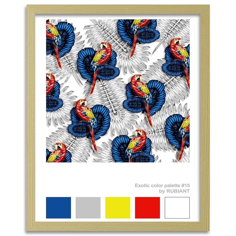 Glezna bēšā rāmī - Art Print Exotic Blue Home Trends DECO