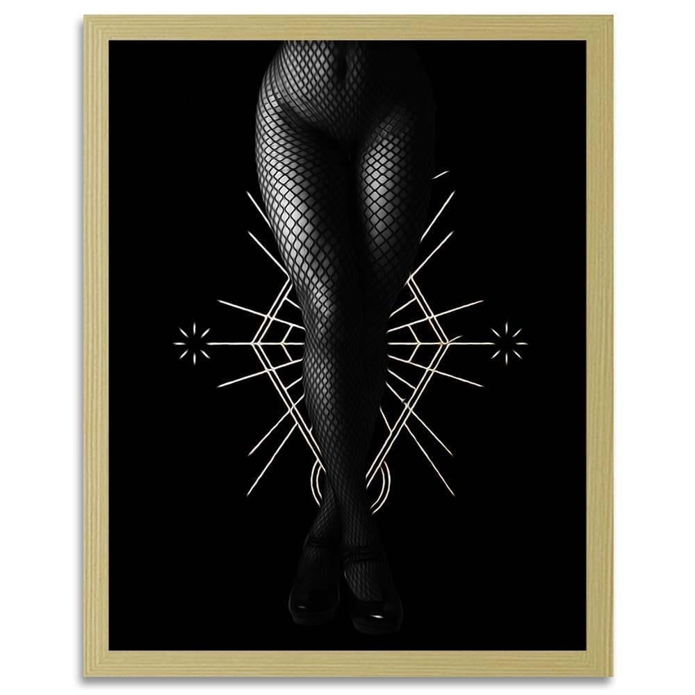 Glezna bēšā rāmī - Black Stockings Home Trends DECO