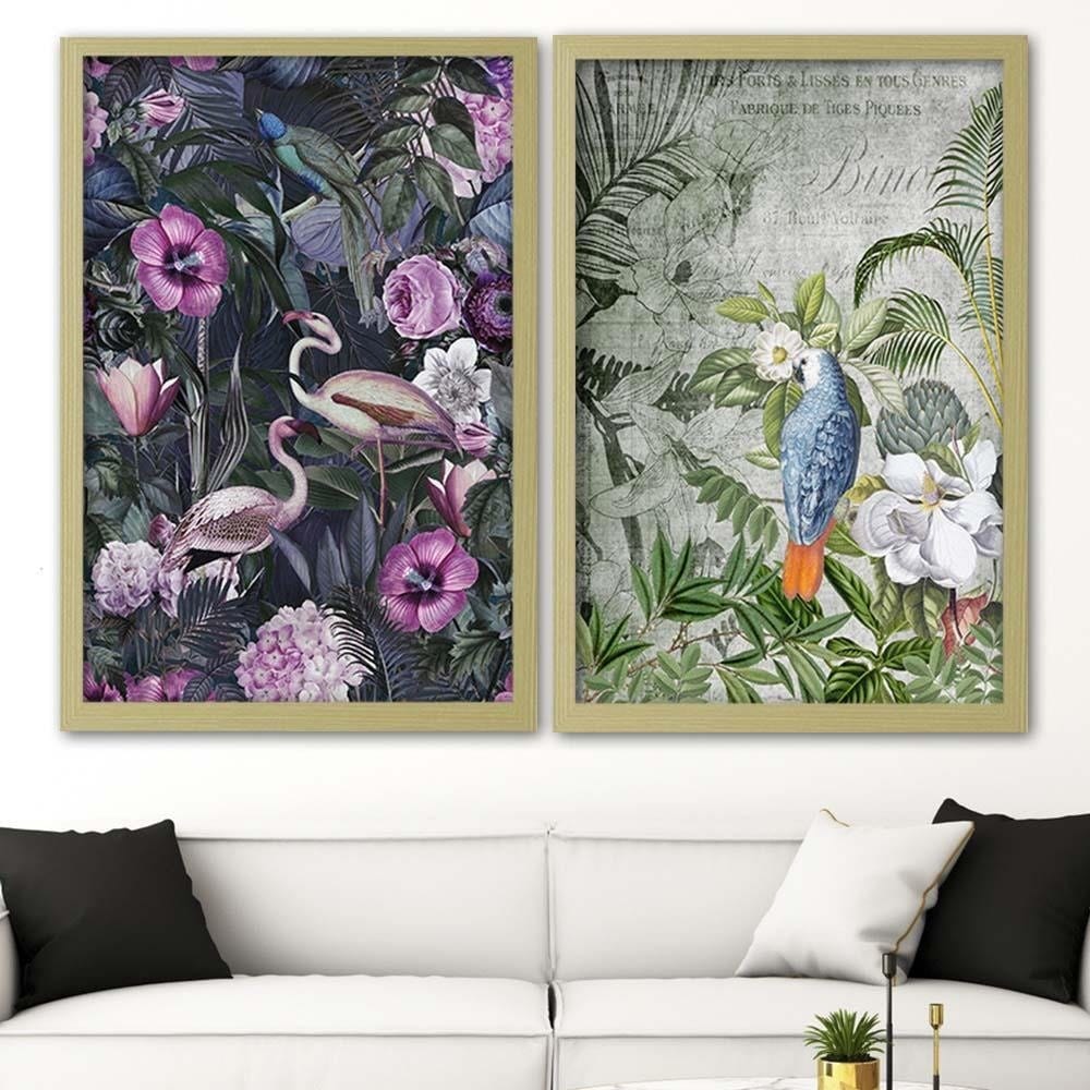 Glezna bēšā rāmī - Blue Parrot Home Trends DECO