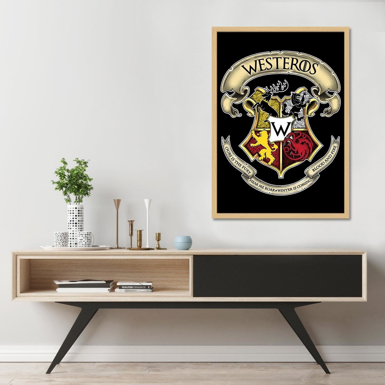 Glezna bēšā rāmī - Coat Of Arms Home Trends DECO