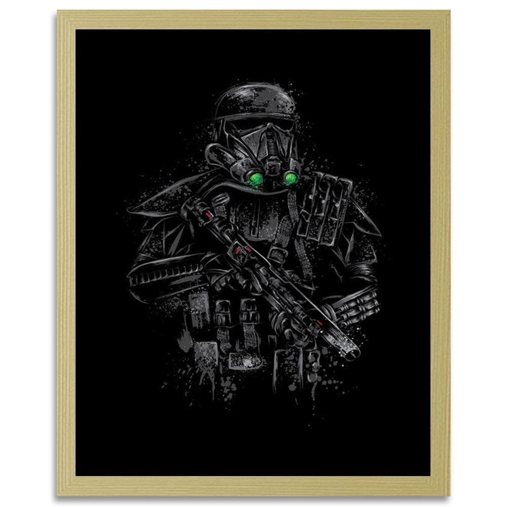 Glezna bēšā rāmī - Death Trooper Black Home Trends DECO