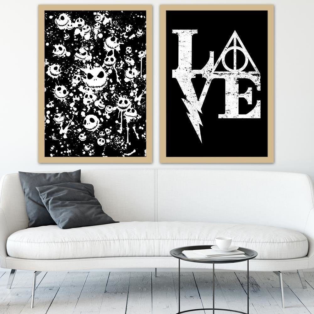 Glezna bēšā rāmī - Harry Love Image Black And White Home Trends DECO