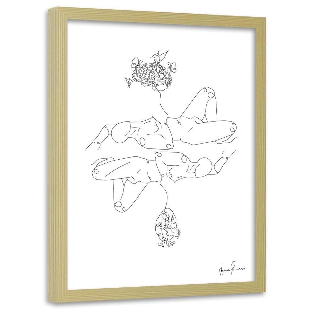 Glezna bēšā rāmī - Heart And Mind Home Trends DECO