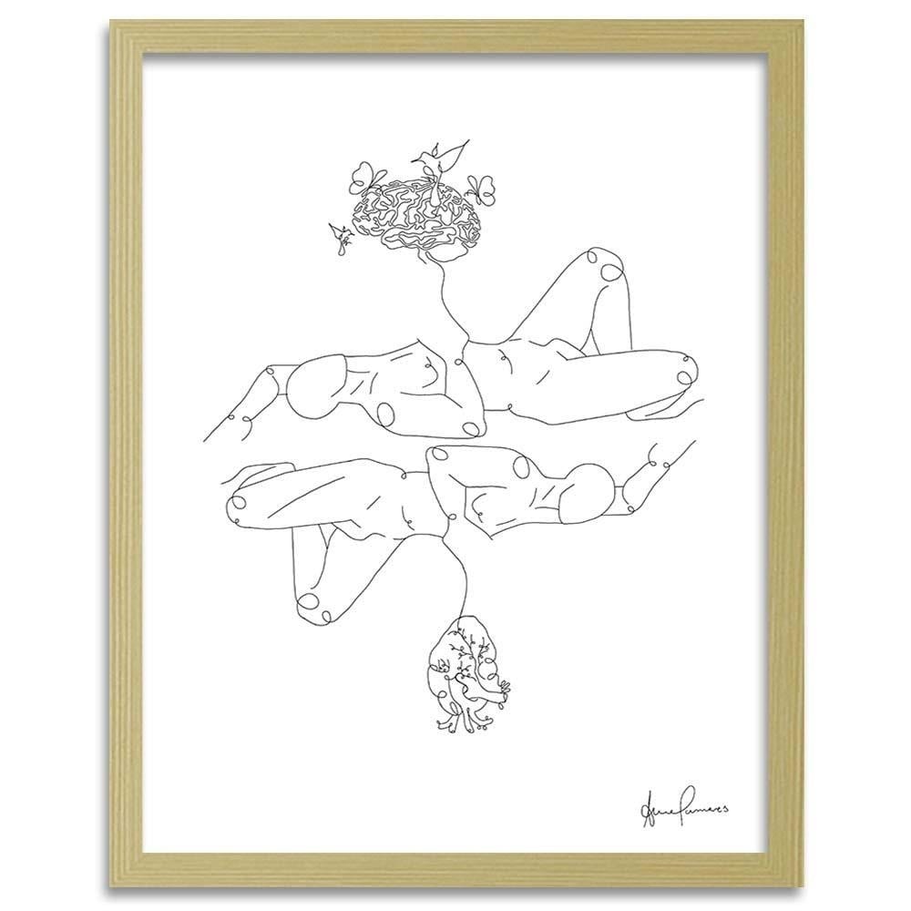 Glezna bēšā rāmī - Heart And Mind Home Trends DECO