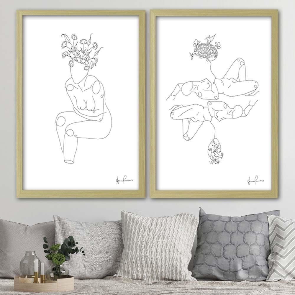 Glezna bēšā rāmī - Heart And Mind Home Trends DECO