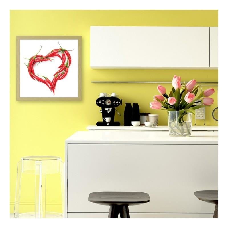 Glezna bēšā rāmī - Heart of chili peppers Home Trends DECO