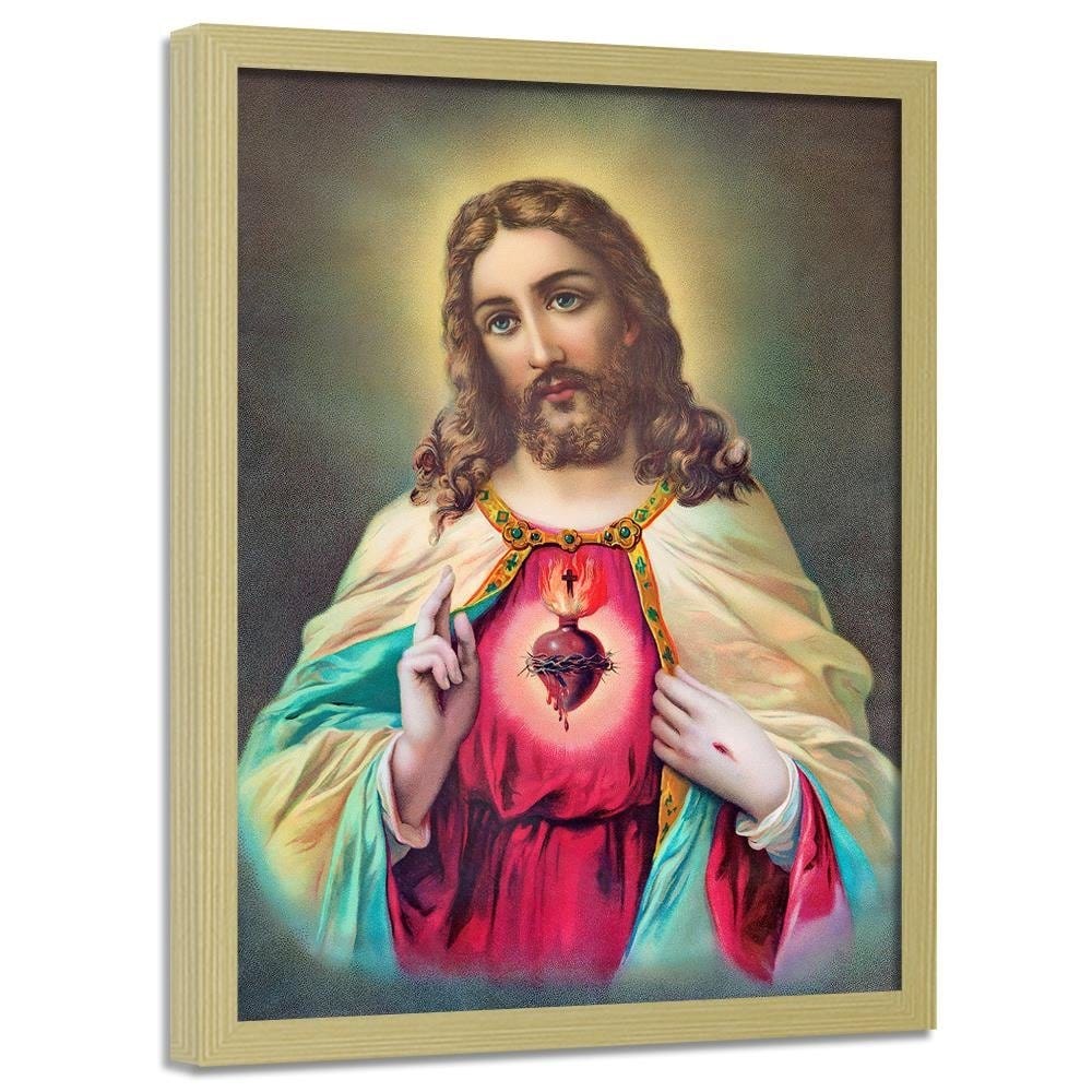 Glezna bēšā rāmī - Heart Of Jesus Christ Home Trends DECO