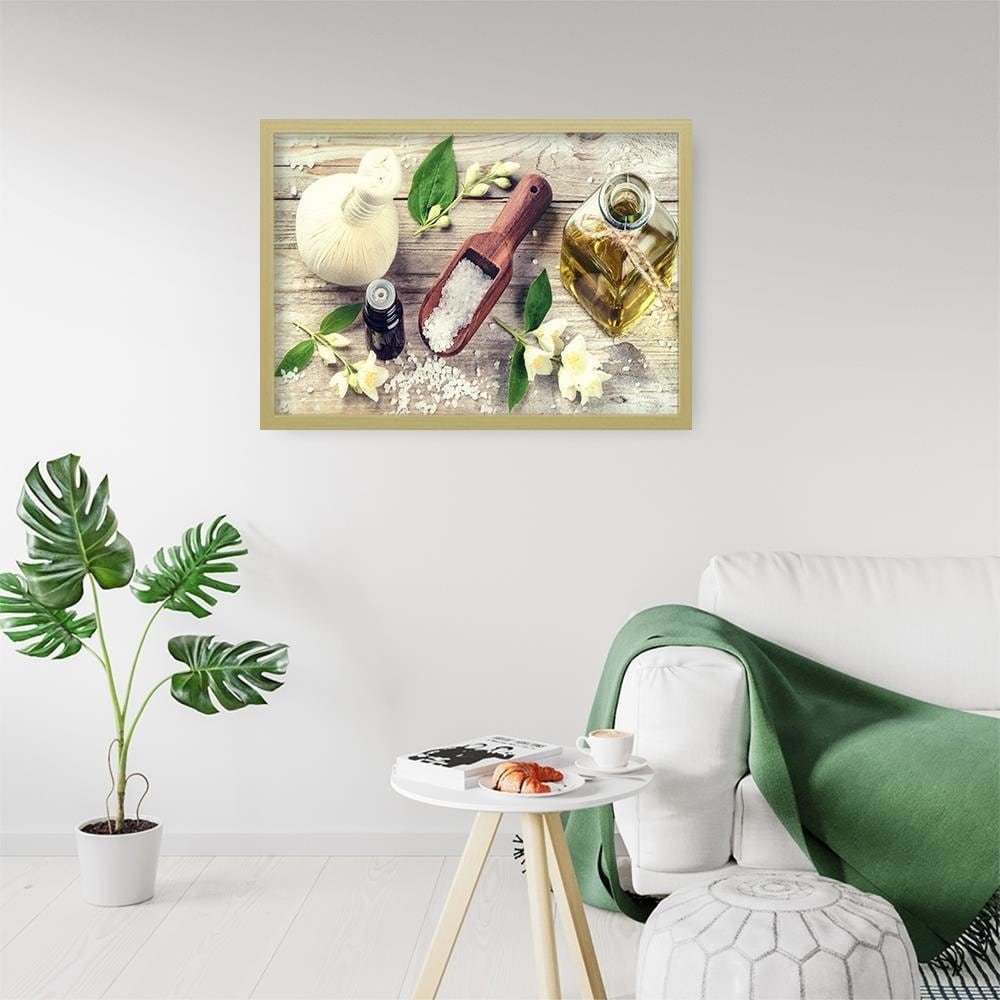 Glezna bēšā rāmī - Herbs And Spices Home Trends DECO