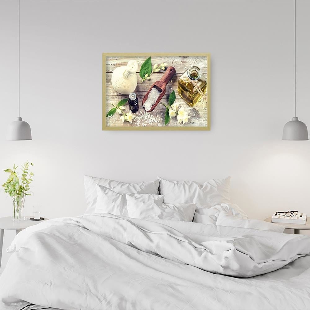 Glezna bēšā rāmī - Herbs And Spices Home Trends DECO