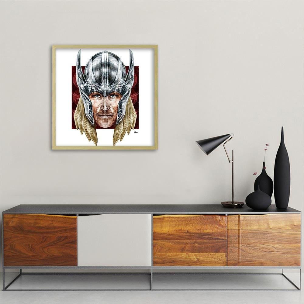 Glezna bēšā rāmī - Hero With A Hammer Home Trends DECO