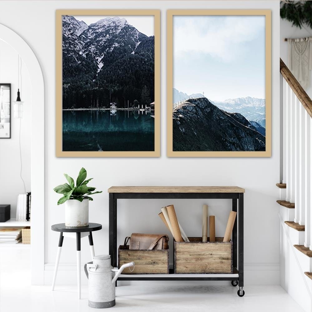 Glezna bēšā rāmī - Houses The Mountain Peak Home Trends DECO