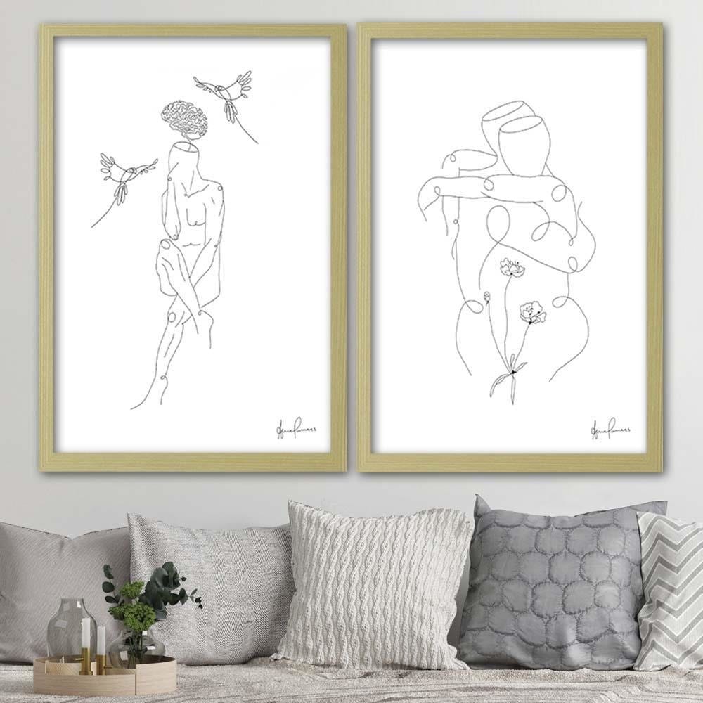 Glezna bēšā rāmī - Hugged Home Trends DECO