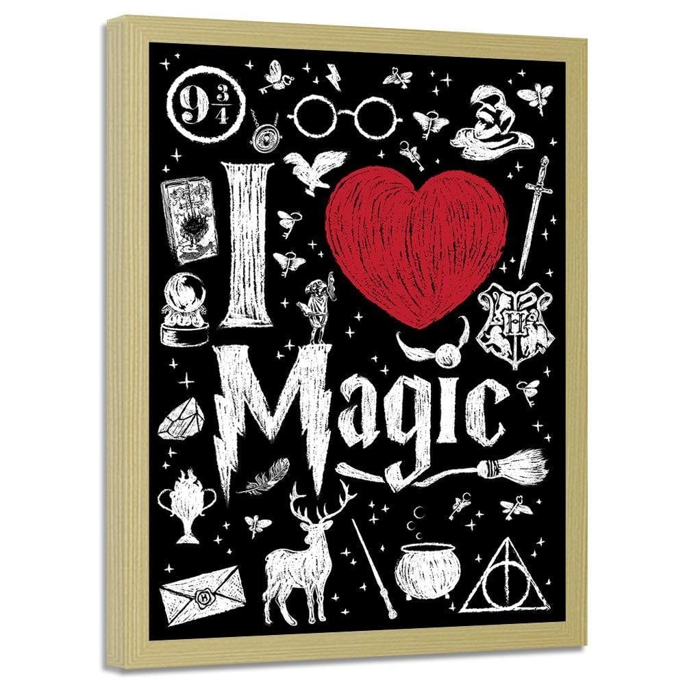 Glezna bēšā rāmī - I Love Magic Image Black And White Home Trends DECO