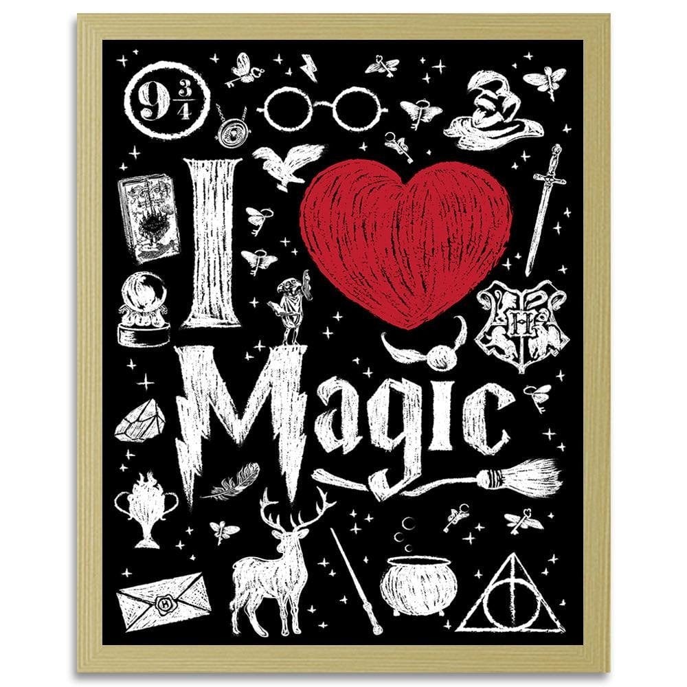 Glezna bēšā rāmī - I Love Magic Image Black And White Home Trends DECO