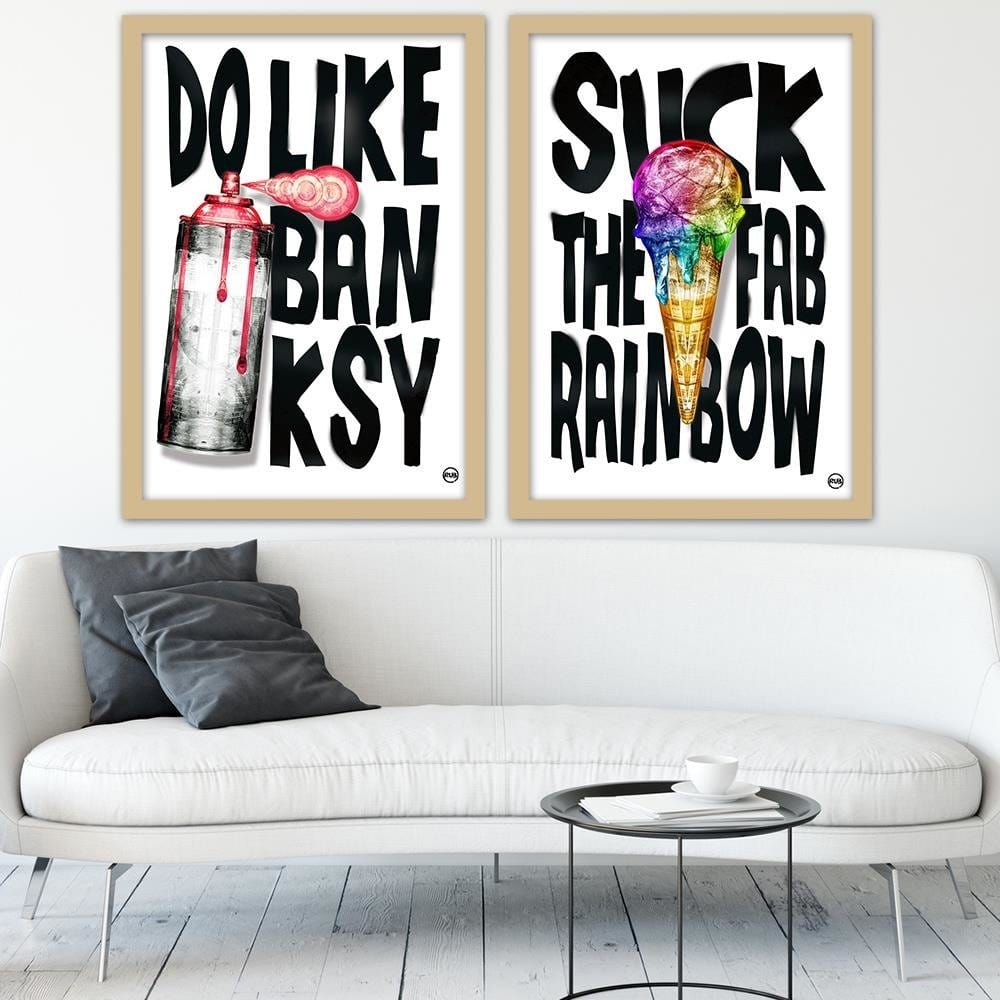 Glezna bēšā rāmī - Ice Cream Home Trends DECO