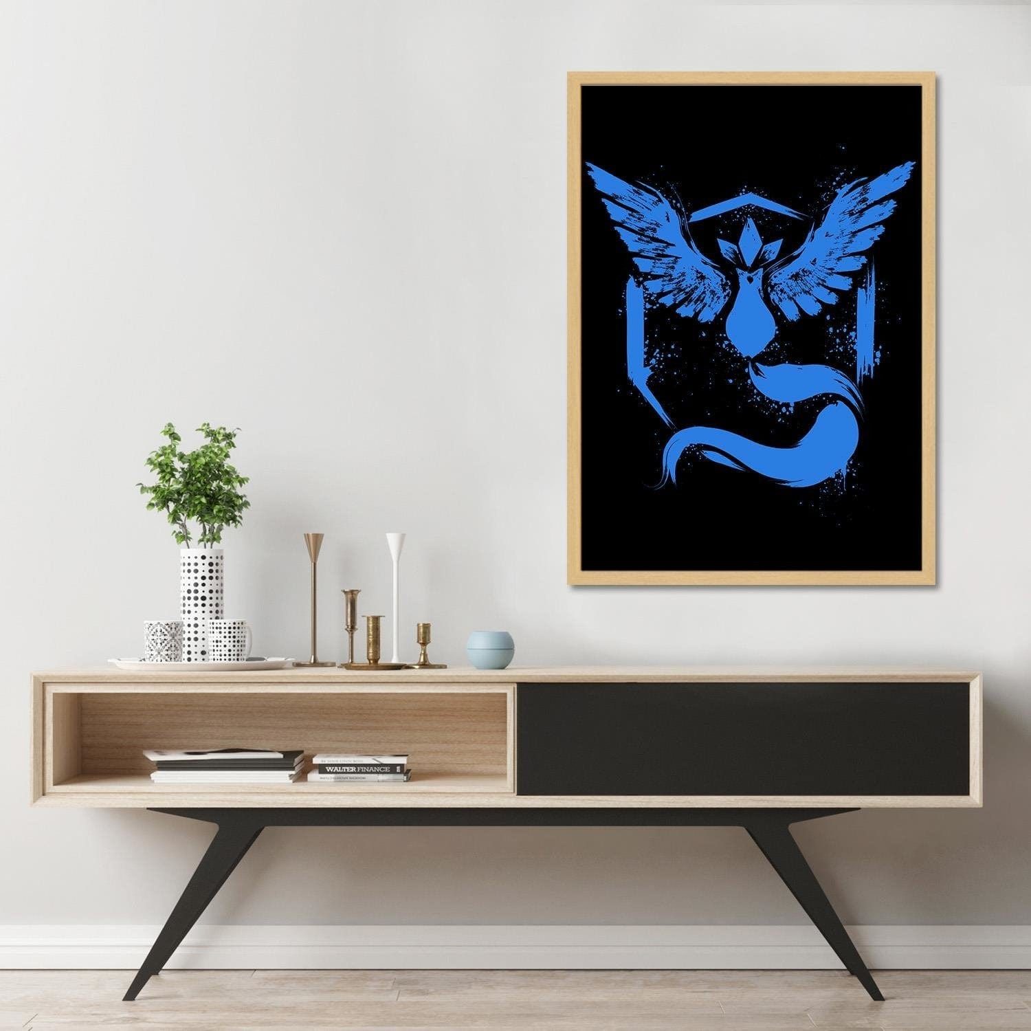 Glezna bēšā rāmī - Illustration Blue Home Trends DECO