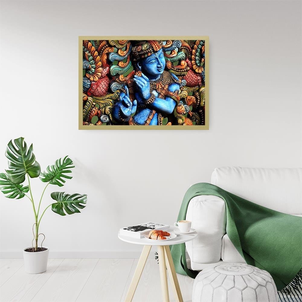 Glezna bēšā rāmī - India Style Home Trends DECO