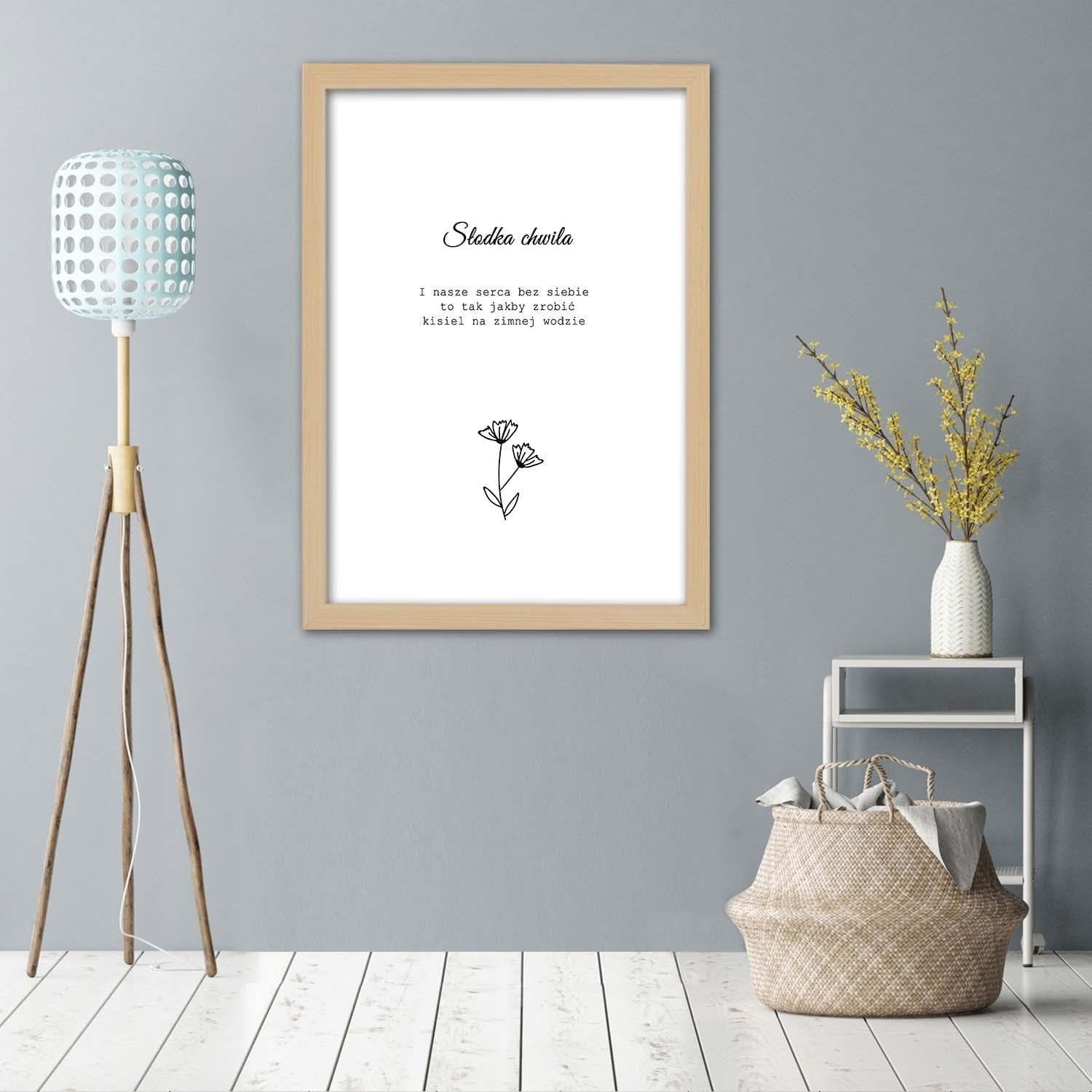 Glezna bēšā rāmī - Inscriptions 2 Home Trends DECO