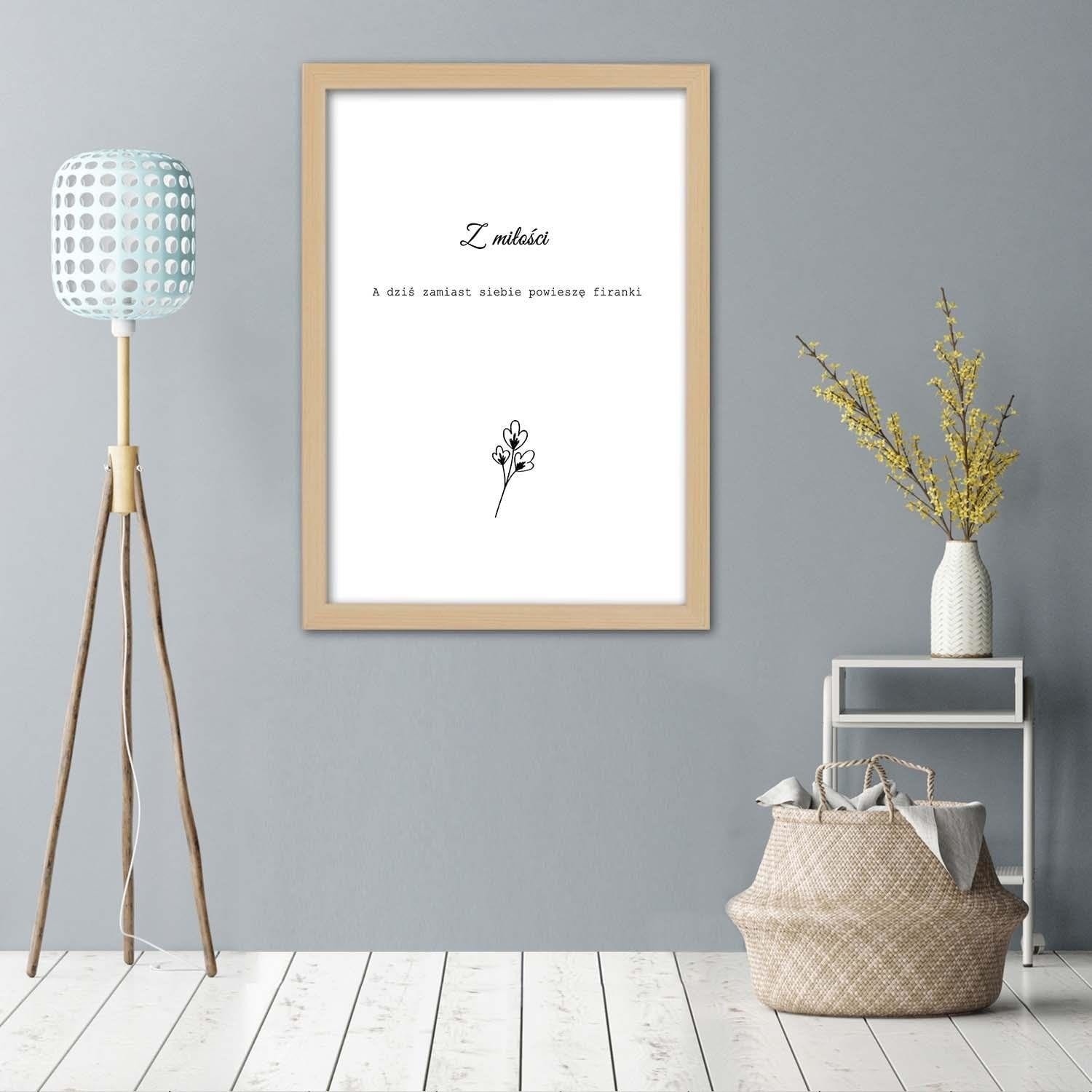 Glezna bēšā rāmī - Inscriptions 7 Home Trends DECO