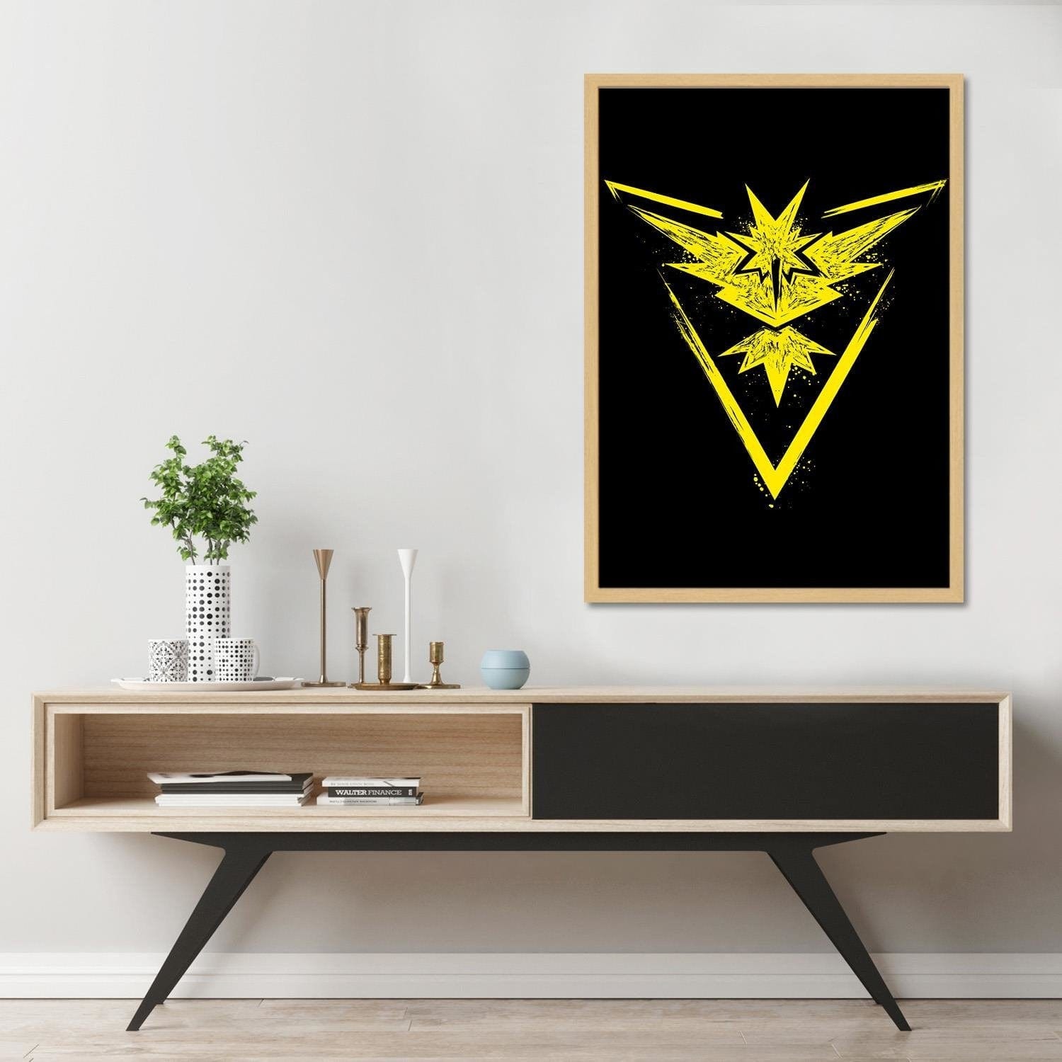 Glezna bēšā rāmī - Instinct Yellow Home Trends DECO