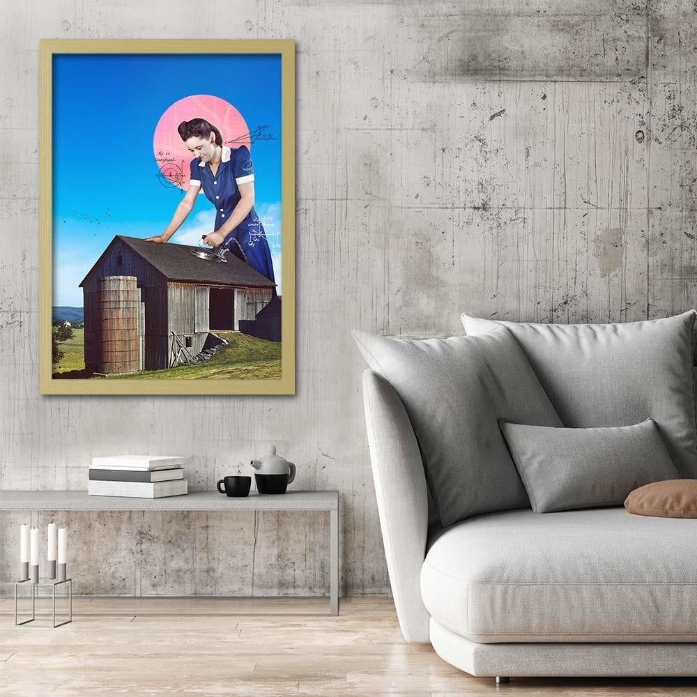 Glezna bēšā rāmī - Ironing Home Trends DECO