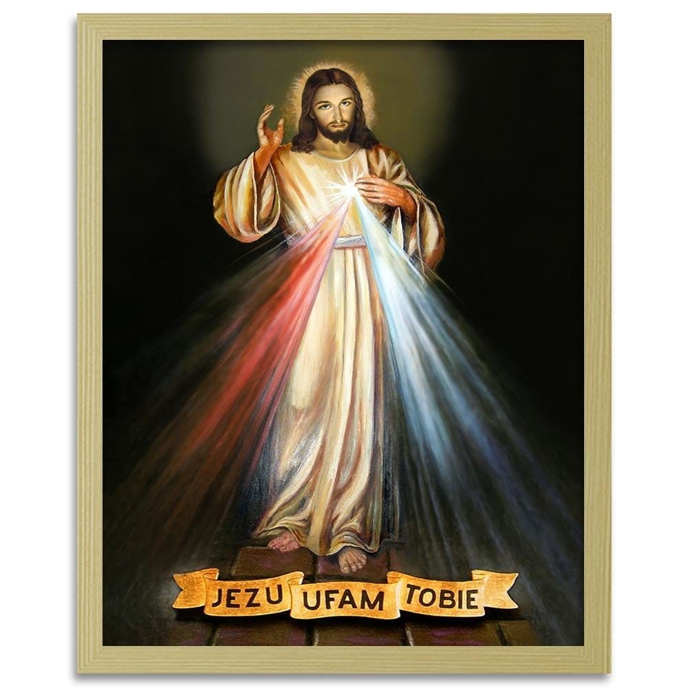 Glezna bēšā rāmī - Jesus, I trust you. Home Trends DECO