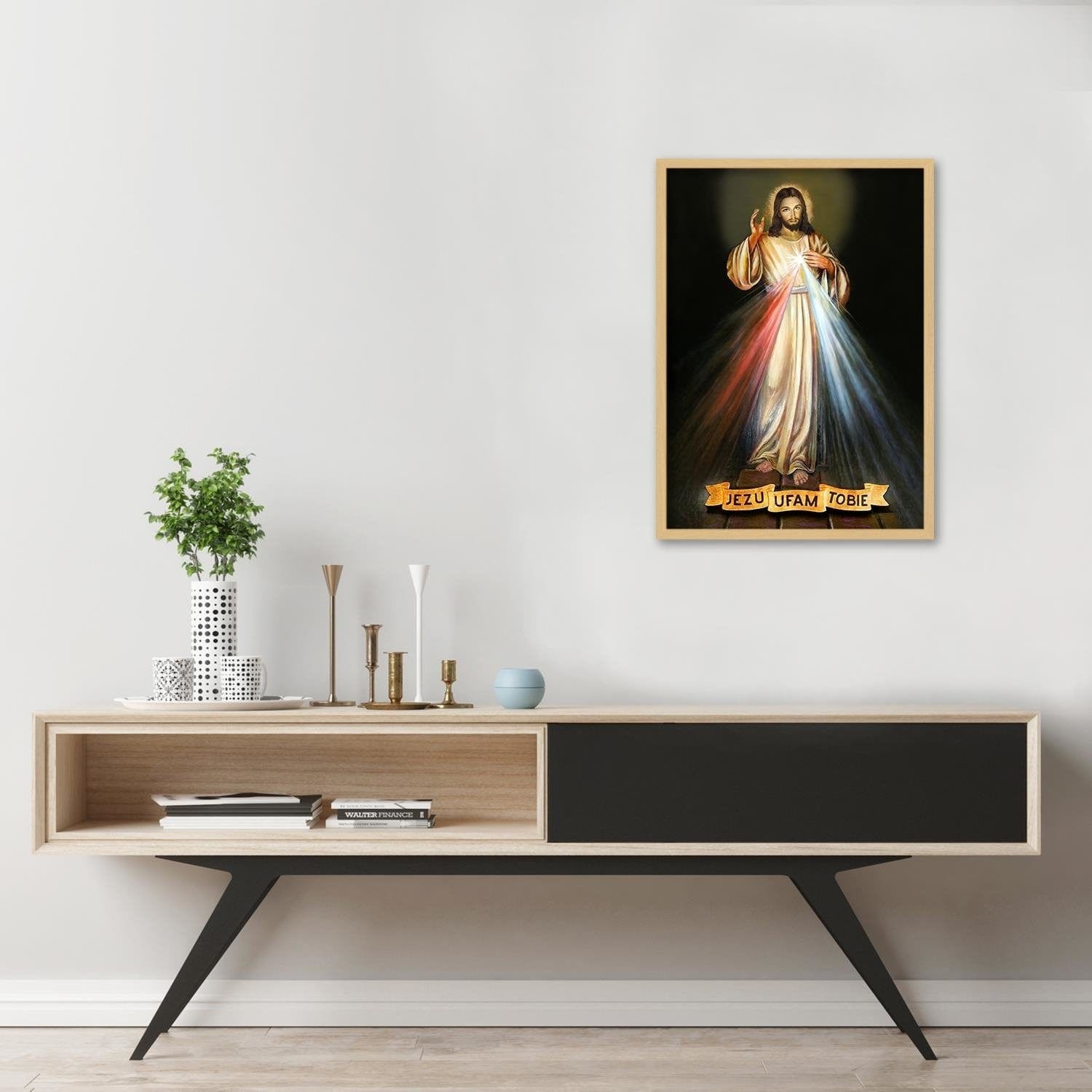 Glezna bēšā rāmī - Jesus, I trust you. Home Trends DECO