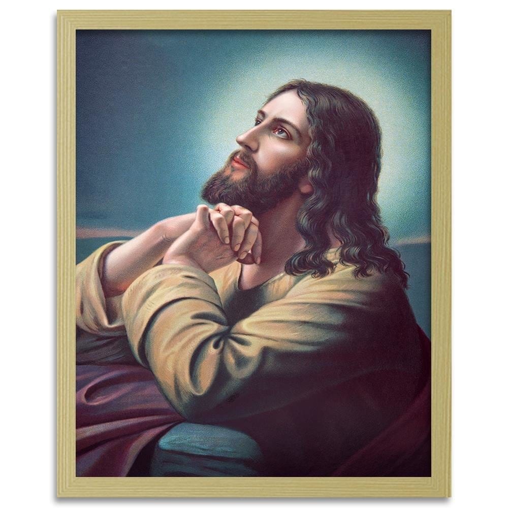 Glezna bēšā rāmī - Jesus Praying Home Trends DECO