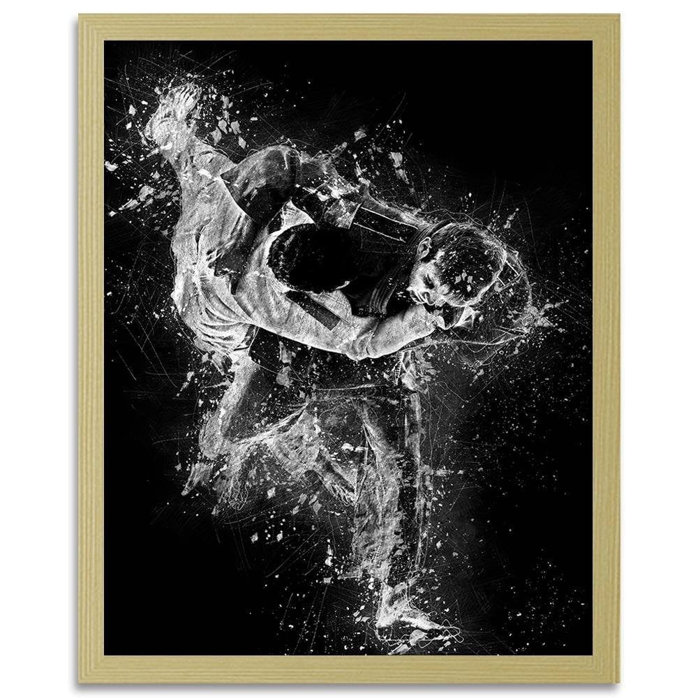 Glezna bēšā rāmī - Judo Fight 2 Home Trends DECO