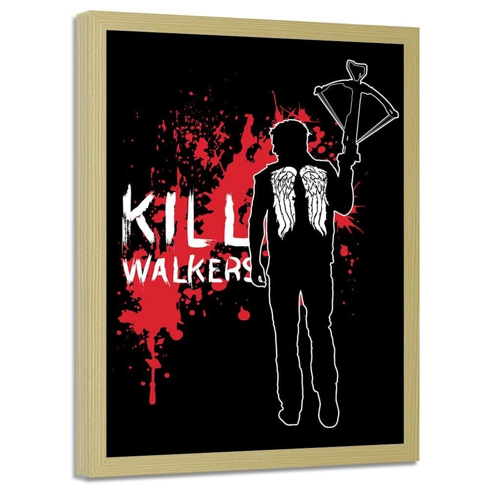 Glezna bēšā rāmī - Kill Walkers Image Black And White Home Trends DECO