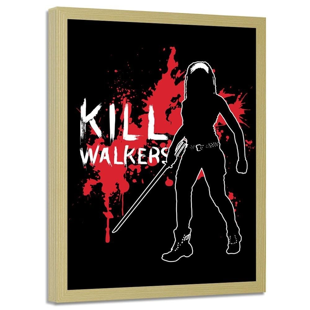 Glezna bēšā rāmī - Kill Walkers Image Black And White Home Trends DECO