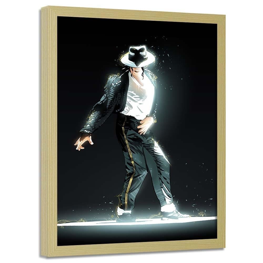 Glezna bēšā rāmī - King Of Pop Icon Black Home Trends DECO