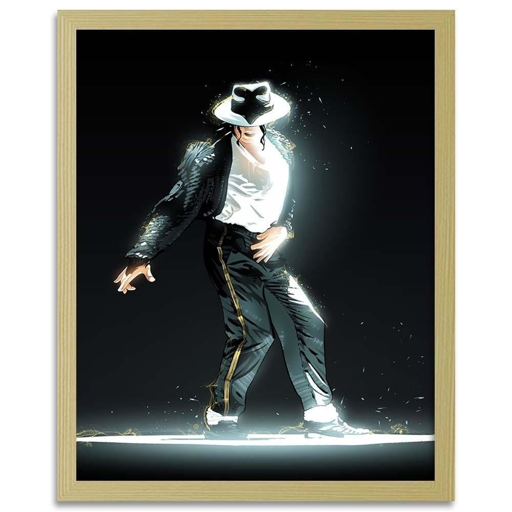 Glezna bēšā rāmī - King Of Pop Icon Black Home Trends DECO