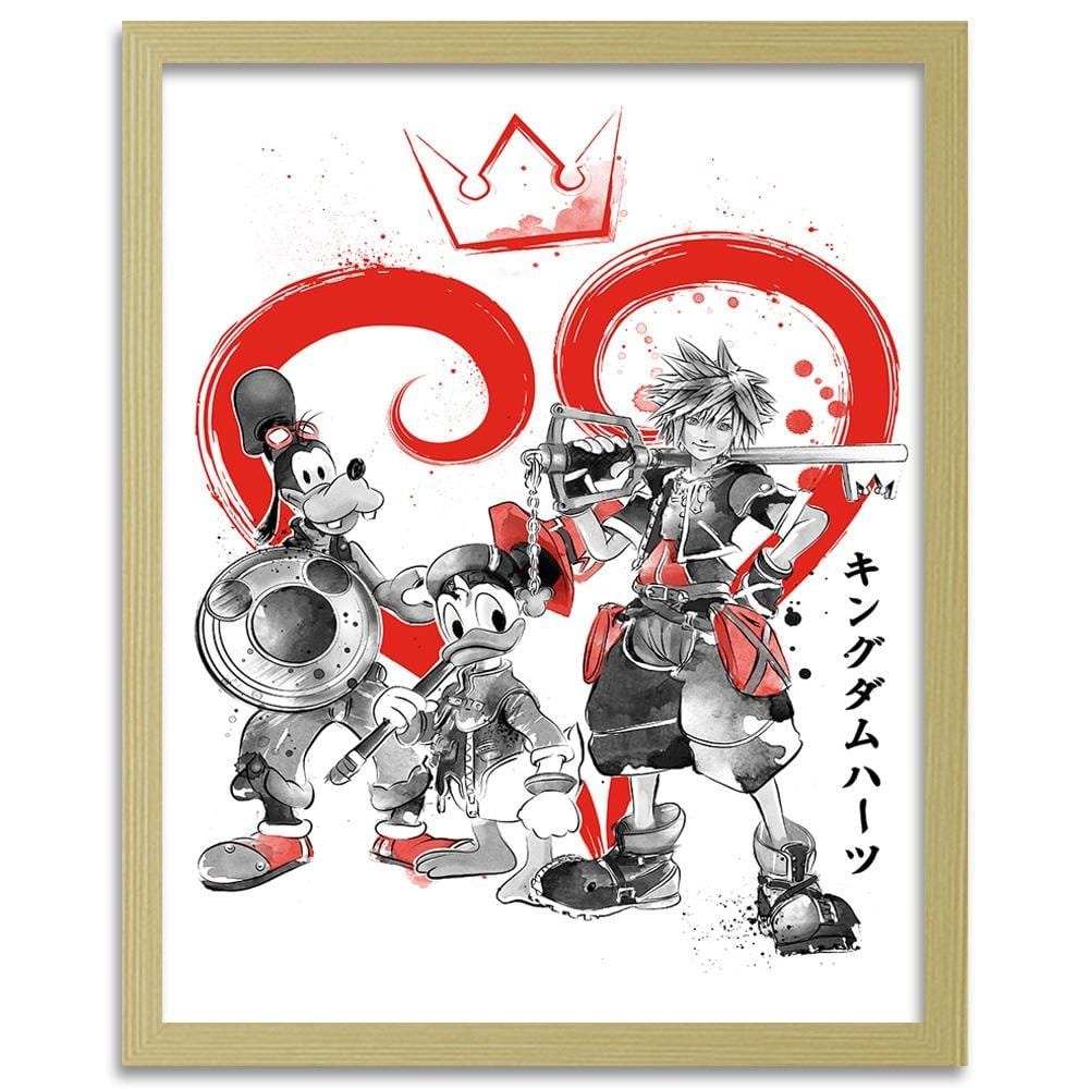 Glezna bēšā rāmī - Kingdom Japan Art Red Home Trends DECO
